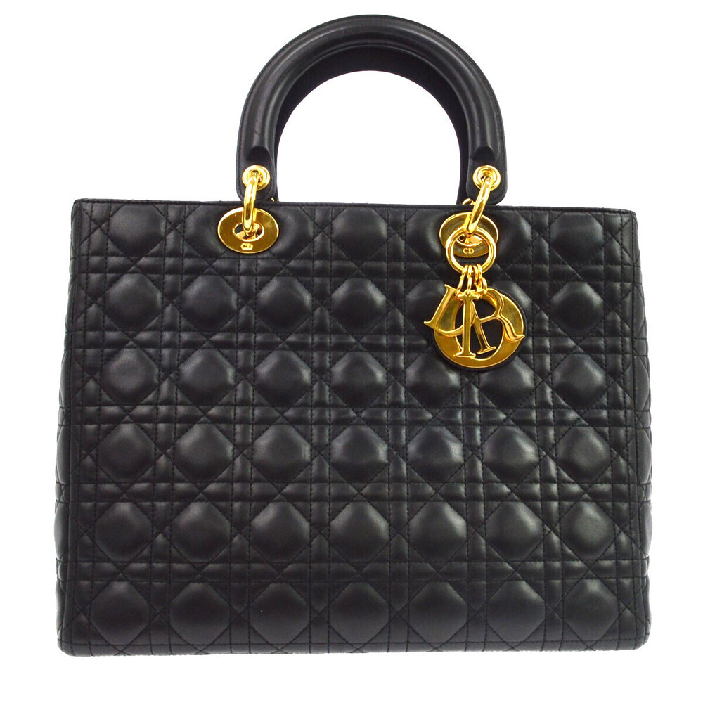 Christian Dior Lady Dior Cannage Quilt Lambskin Large